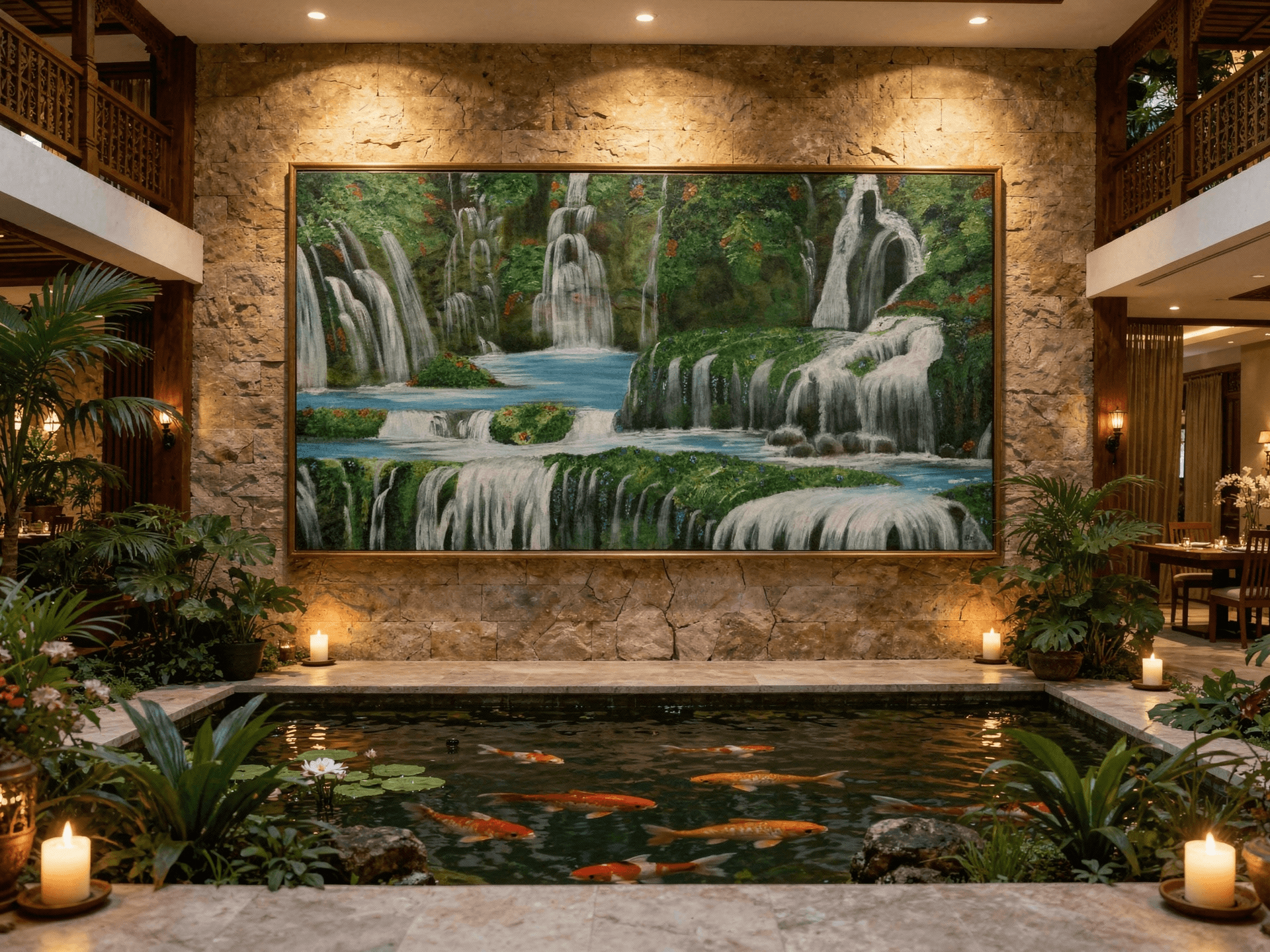 Cascading Waterfalls — detail