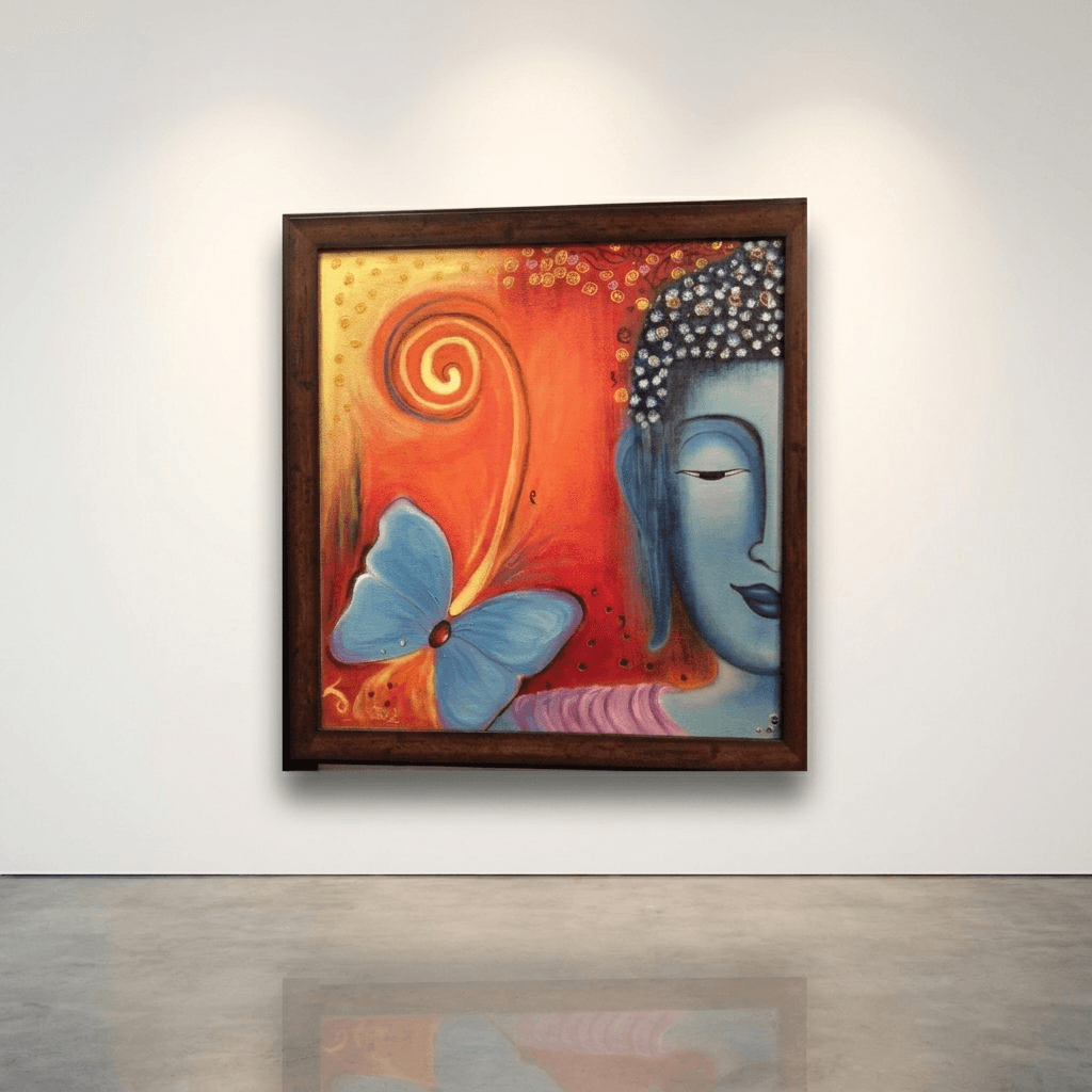 Butterfly Buddha — on wall