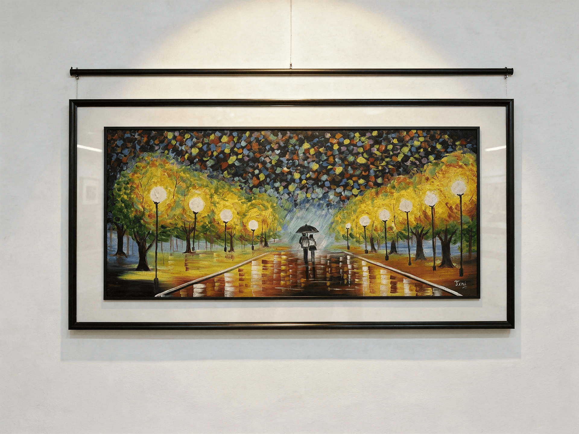 Rainy Night Promenade — on wall