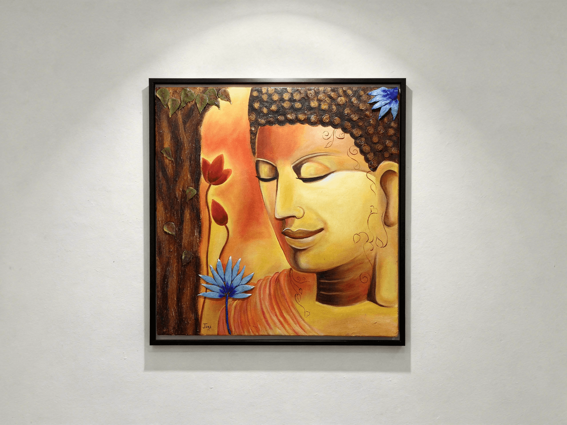 Resting Buddha — on wall