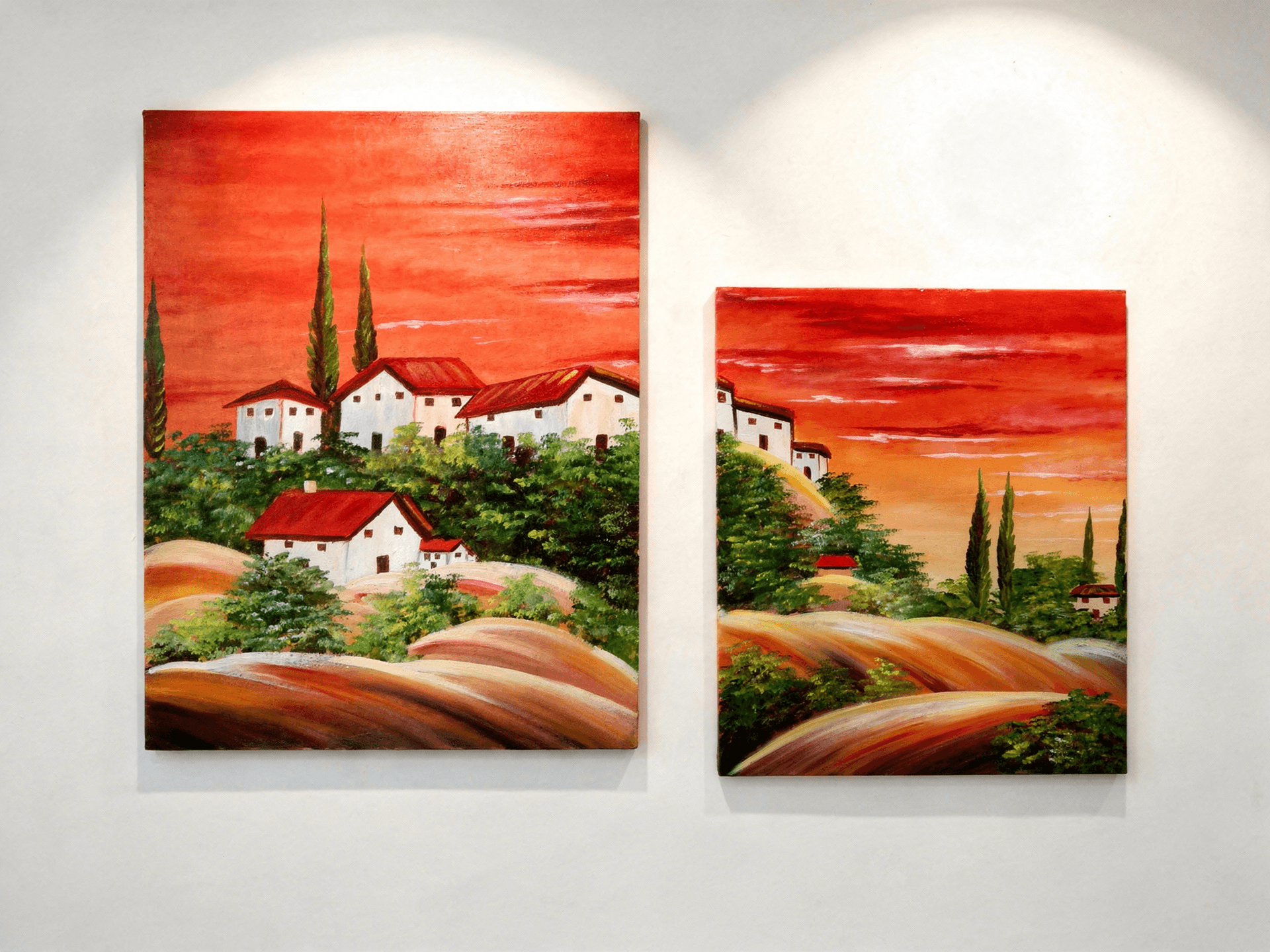 Tuscan Hillside — on wall