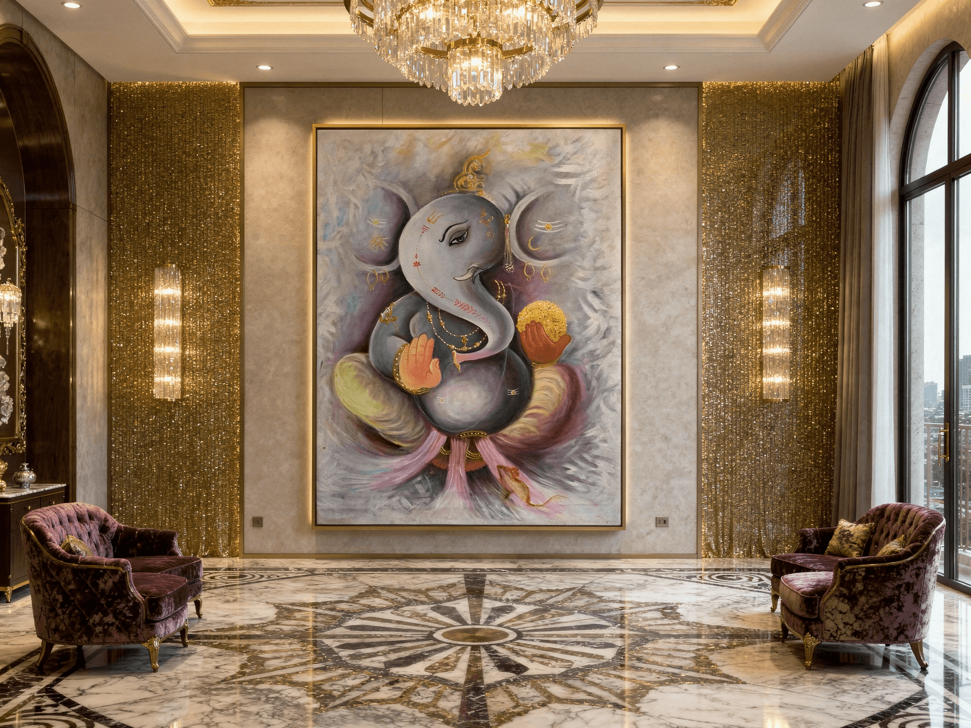 Divine Ganesha — painting by Jini Arts